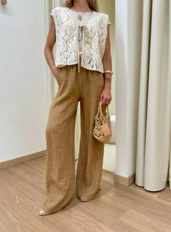 Shop Online Gilet in pizzo burro HaveOne