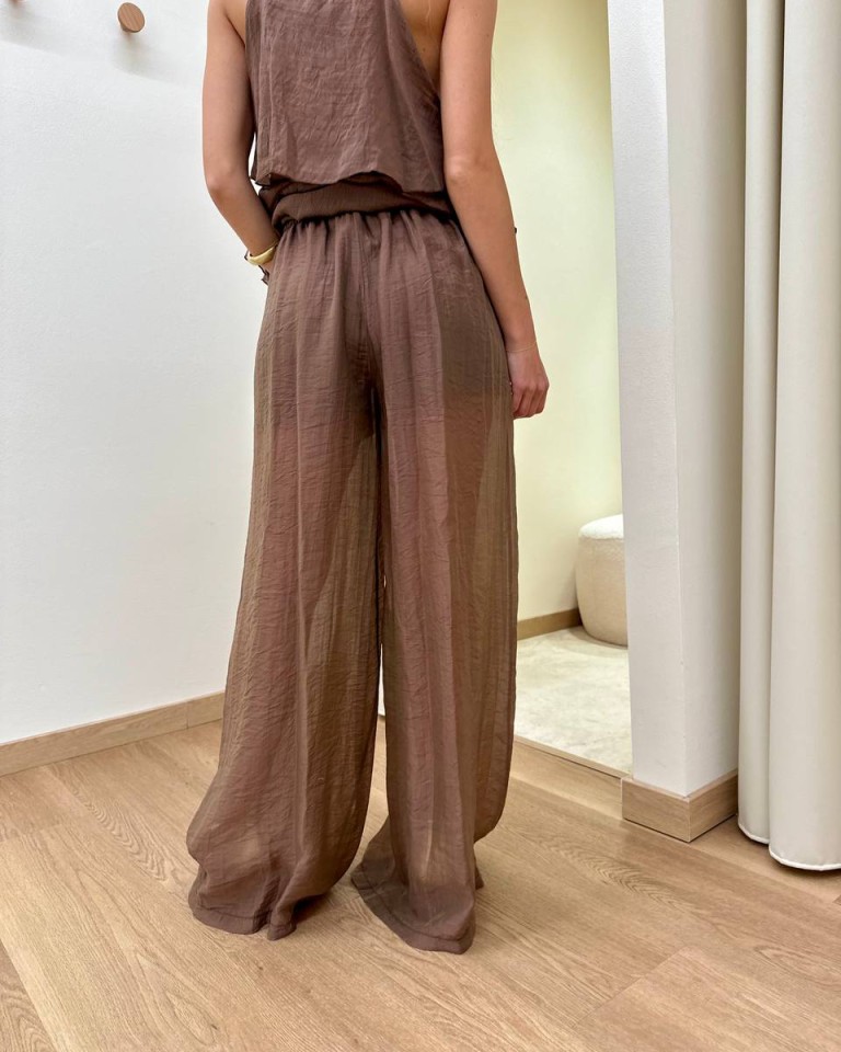 Pantalone con coulisse moro HaveOne Shop Online Pantalone con coulisse moro HaveOne