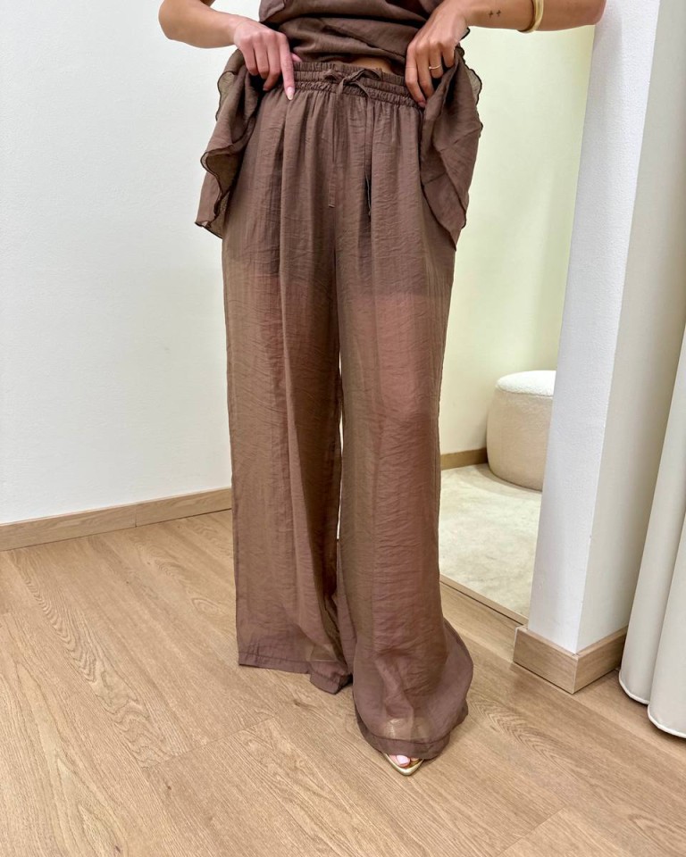 Pantalone con coulisse moro HaveOne Shop Online Pantalone con coulisse moro HaveOne