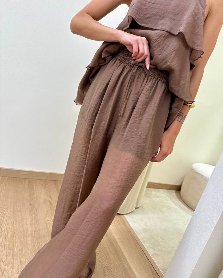Pantalone con coulisse moro HaveOne Shop Online Pantalone con coulisse moro HaveOne