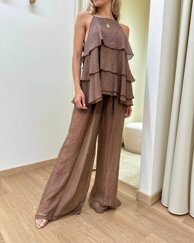 Pantalone con coulisse moro HaveOne Shop Online Pantalone con coulisse moro HaveOne