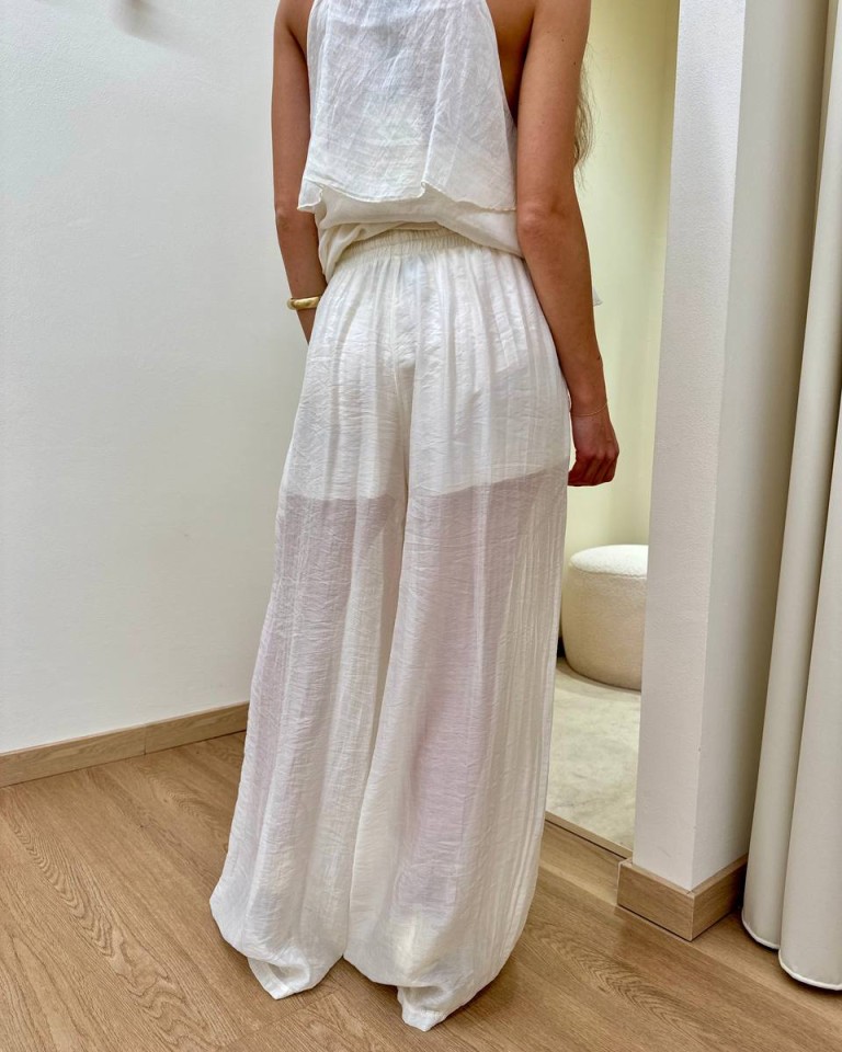 Pantalone con coulisse burro HaveOne Shop Online Pantalone con coulisse burro HaveOne