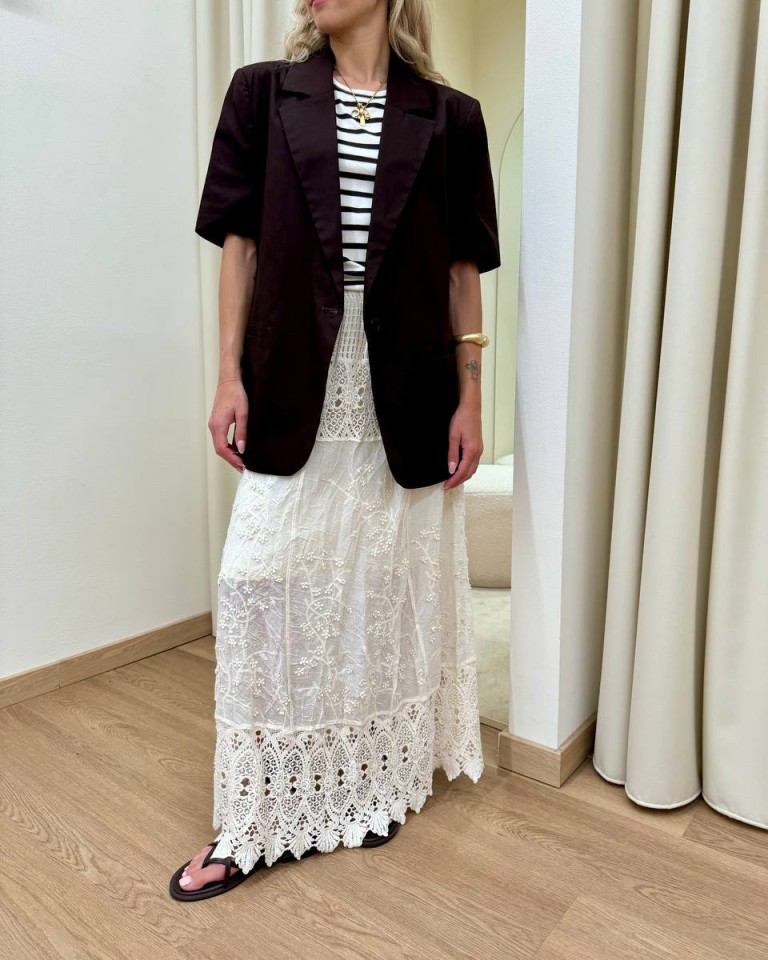 Giacca mezza manica cotone moro Vicolo Shop Online Giacca mezza manica cotone moro Vicolo