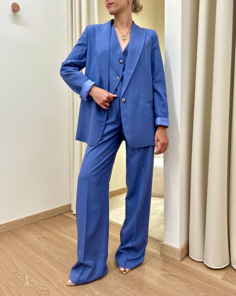 Pantalone dritto indaco Vicolo Shop Online Pantalone dritto indaco Vicolo