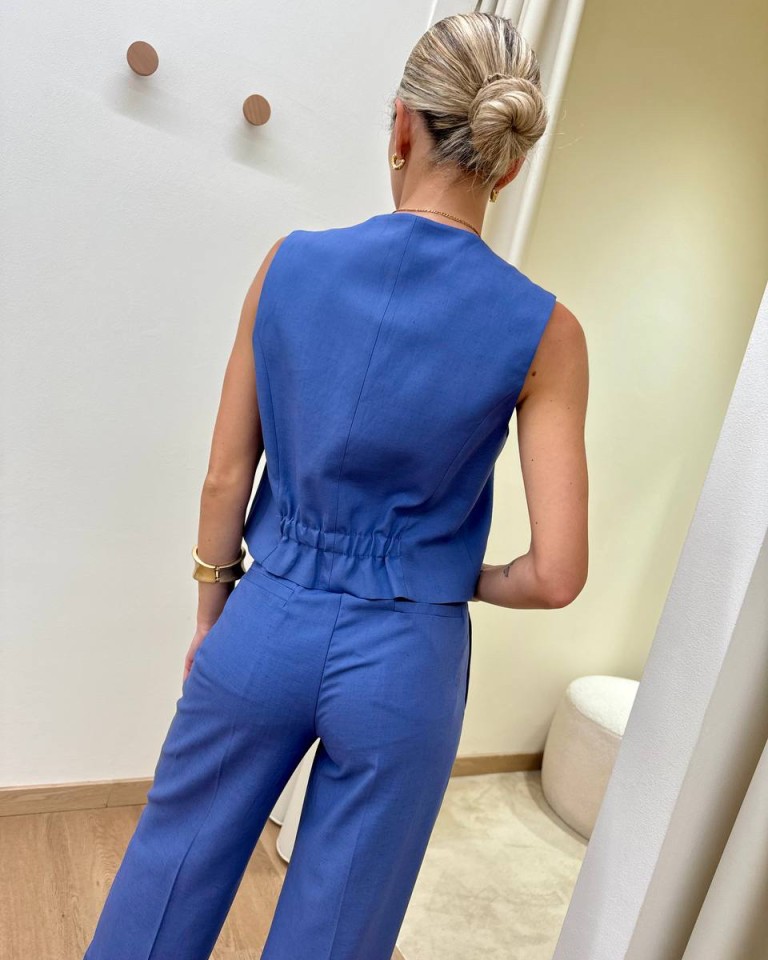 Pantalone dritto indaco Vicolo Shop Online Pantalone dritto indaco Vicolo