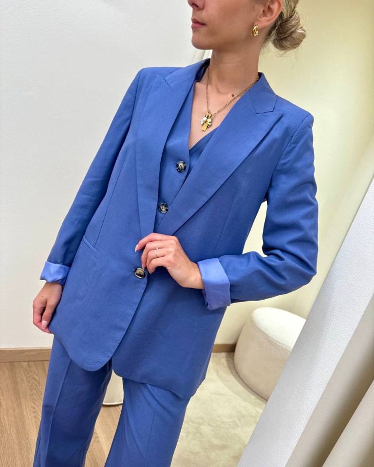 Giacca rever a lancia indaco Vicolo Shop Online Giacca rever a lancia indaco Vicolo