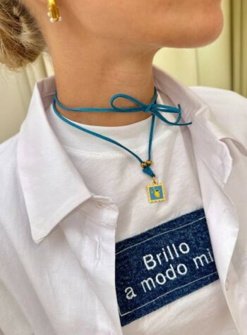 Shop Online Choker azzurro limone