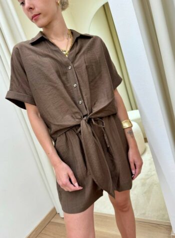 Shop Online Shorts effetto stropicciato moro HaveOne