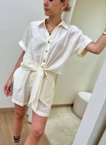 Shop Online Camicia manica corta con nodo burro HaveOne