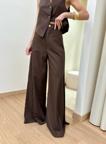 Shop Online Pantalone cannone laterale moro Vicolo