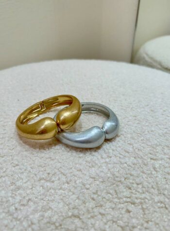 Shop Online Bracciale a doppia goccia opaco dorato