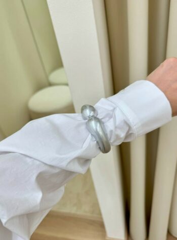 Shop Online Bracciale a doppia goccia opaco argento