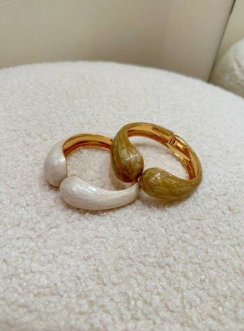 Shop Online Bracciale dorato a goccia smaltato nocciola