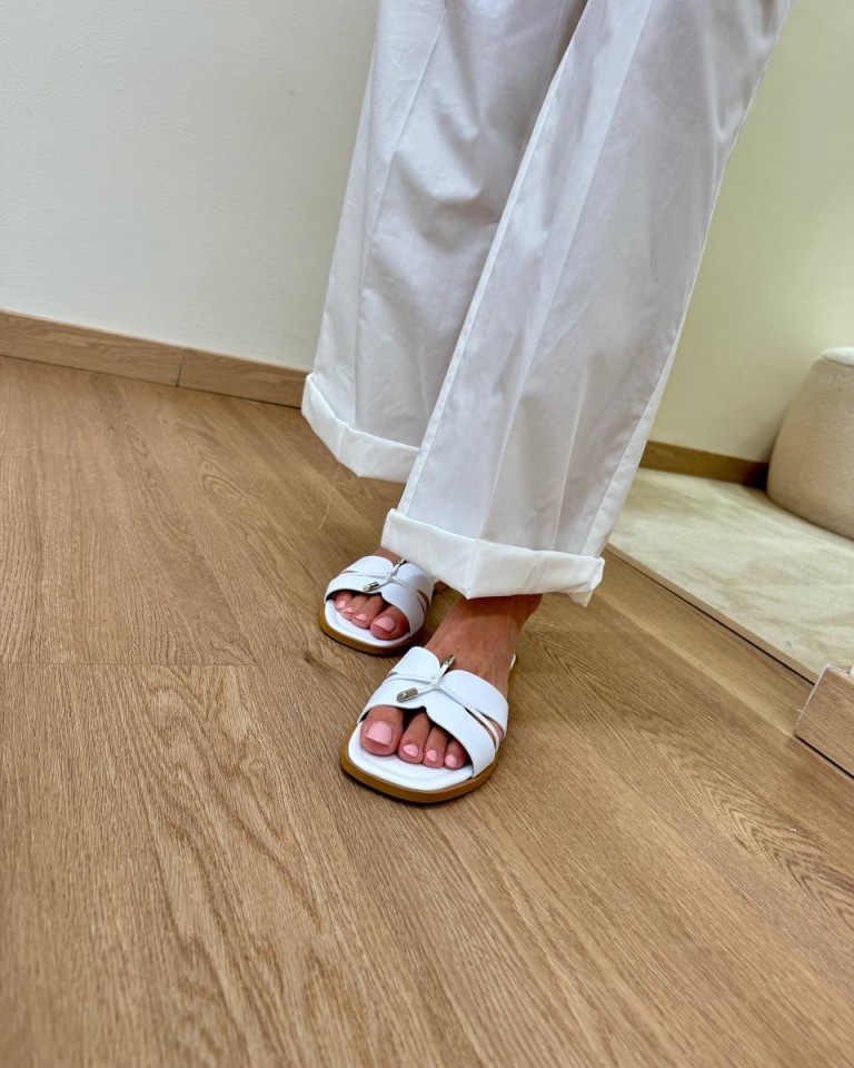 Pantalone palazzo con pinces bianco Vicolo Shop Online Pantalone palazzo con pinces bianco Vicolo
