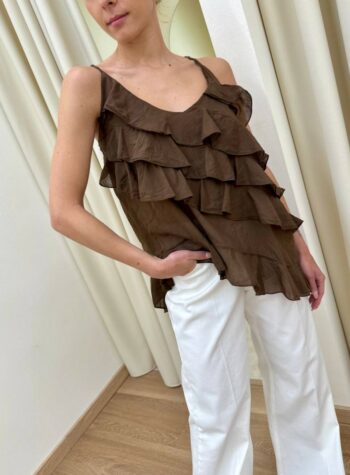 Shop Online Top rouches cioccolato Susy Mix