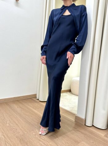 Shop Online Vestito sottoveste viscosa blu navy Souvenir