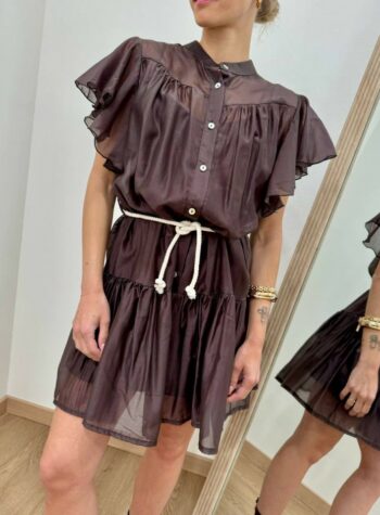 Shop Online Vestito chemisier con balza moro Susy Mix