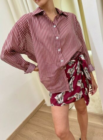 Shop Online Camicia ampia righe rosse Tensione In