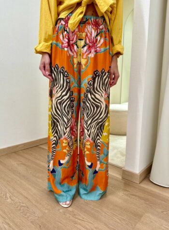 Shop Online Pantalone fluido arancione zebra HaveOne