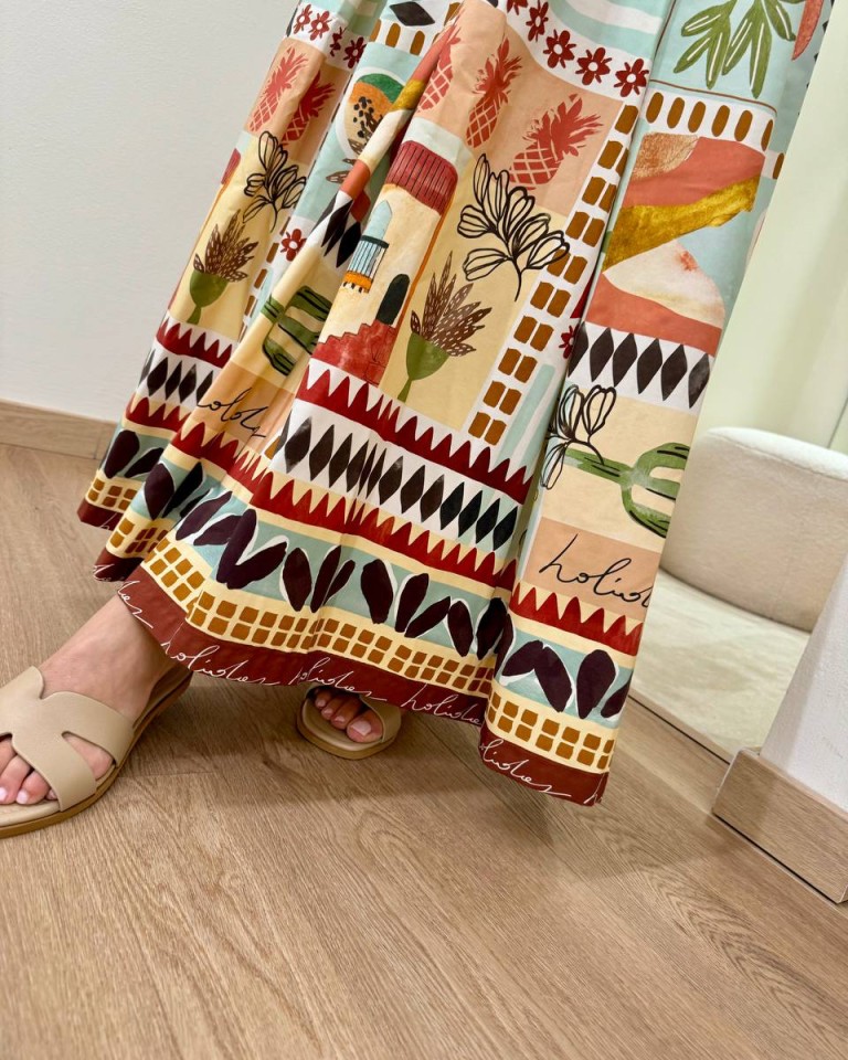 Gonna midi fantasia esotica multicolor Souvenir Shop Online Gonna midi fantasia esotica multicolor Souvenir