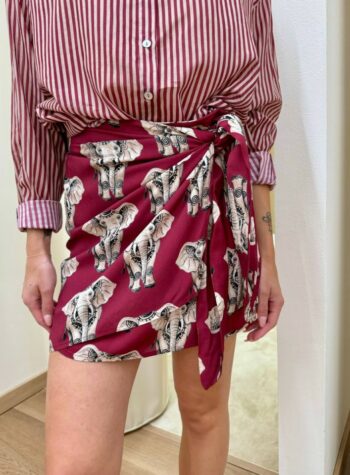 Shop Online Gonna corta pareo stampa elefanti Tensione In