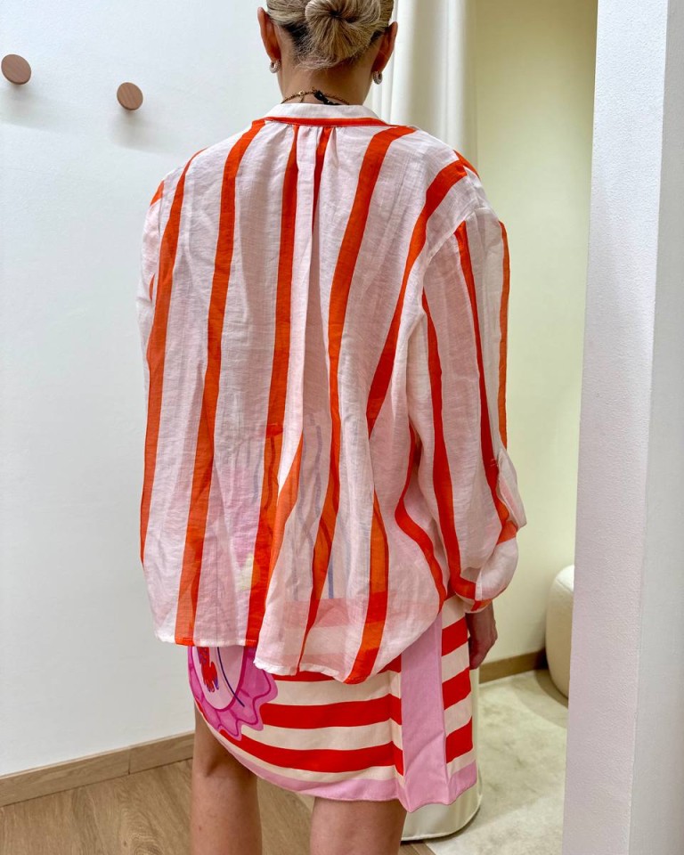 Camicia coreana burro riga arancio HaveOne Shop Online Camicia coreana burro riga arancio HaveOne