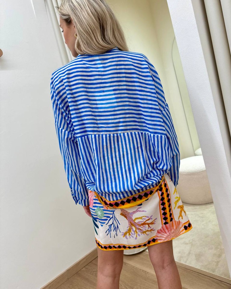 Gonna corta pareo fantasia marina multicolor Tensione In Shop Online Gonna corta pareo fantasia marina multicolor Tensione In