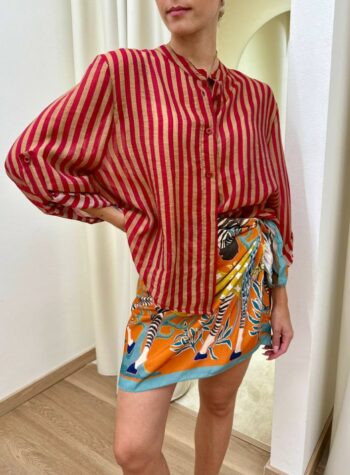 Shop Online Camicia coreana righe india e tabacco HaveOne