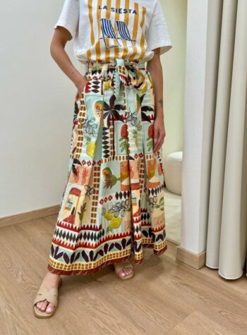 Shop Online Gonna midi fantasia esotica multicolor Souvenir