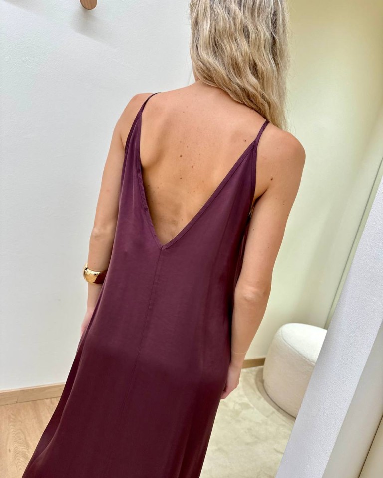 Vestito raso scollo schiena fico HaveOne Shop Online Vestito raso scollo schiena fico HaveOne