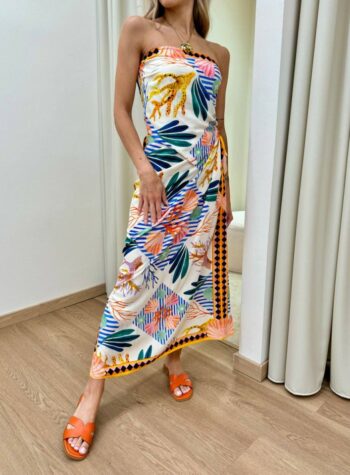Shop Online Gonna lunga pareo fantasia marina multicolor Tensione In