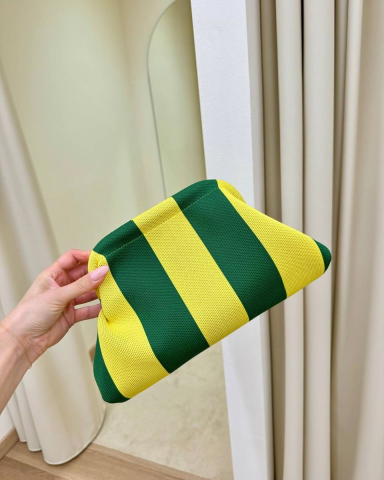 Pouch bag righe gialla e verde Sticky Bestie Shop Online Pouch bag righe gialla e verde Sticky Bestie