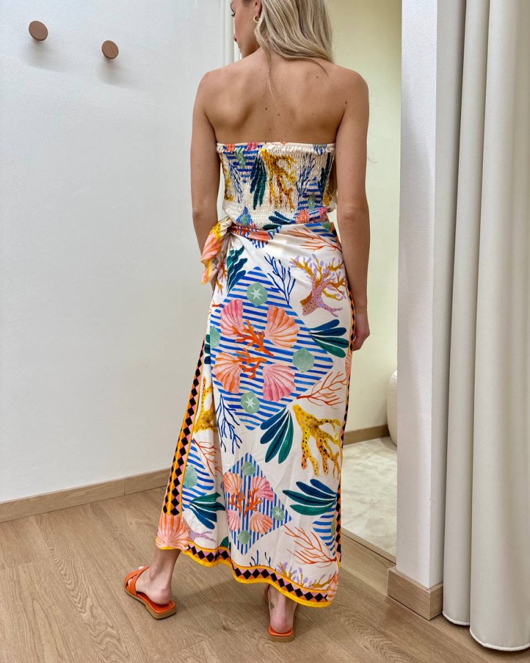 Top fazzoletto fantasia marina multicolor Tensione In Shop Online Top fazzoletto fantasia marina multicolor Tensione In