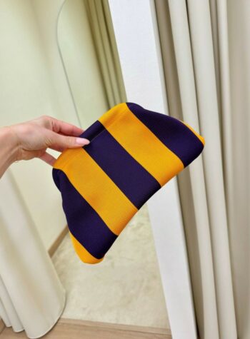 Shop Online Pouch bag righe viola scuro e arancio Sticky Bestie