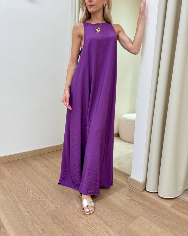 Vestito lungo vogatore viola Tensione In Shop Online Vestito lungo vogatore viola Tensione In