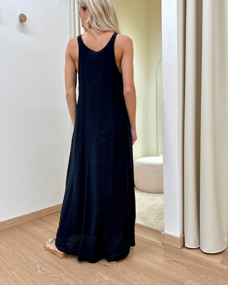 Vestito lungo vogatore nero Tensione In Shop Online Vestito lungo vogatore nero Tensione In