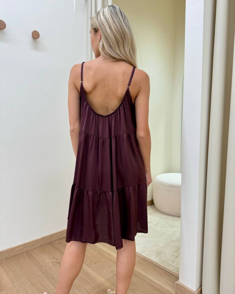 Vestito corto a balze fico Tensione In Shop Online Vestito corto a balze fico Tensione In