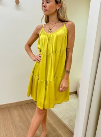 Shop Online Vestito corto a balze lime Tensione In