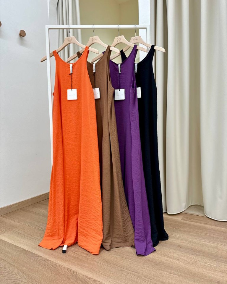 Vestito lungo vogatore arancio Tensione In Shop Online Vestito lungo vogatore arancio Tensione In
