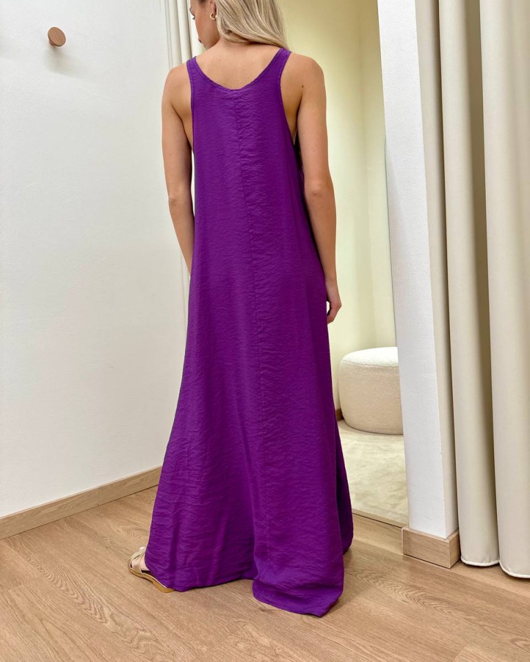 Vestito lungo vogatore viola Tensione In Shop Online Vestito lungo vogatore viola Tensione In