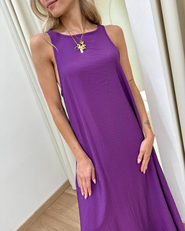 Vestito lungo vogatore viola Tensione In Shop Online Vestito lungo vogatore viola Tensione In