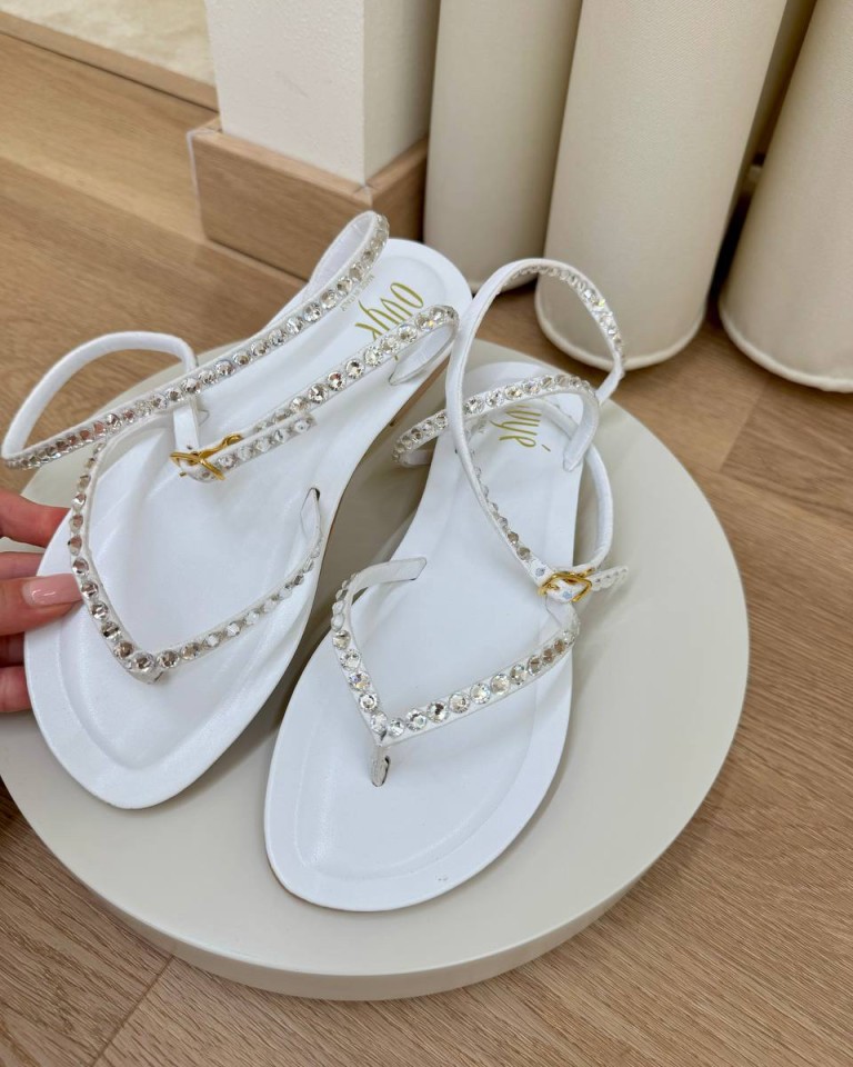 Sandalo intrecciato strass bianco Ovyè Shop Online Sandalo intrecciato strass bianco Ovyè