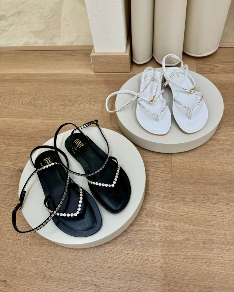 Sandalo intrecciato strass nero Ovyè Shop Online Sandalo intrecciato strass nero Ovyè