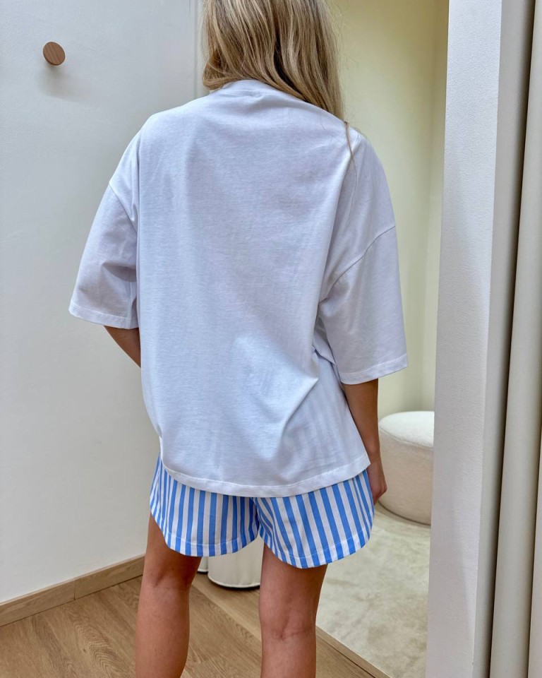 Completo t-shirt e shorts limoni celeste Tensione In Shop Online Completo t-shirt e shorts limoni celeste Tensione In