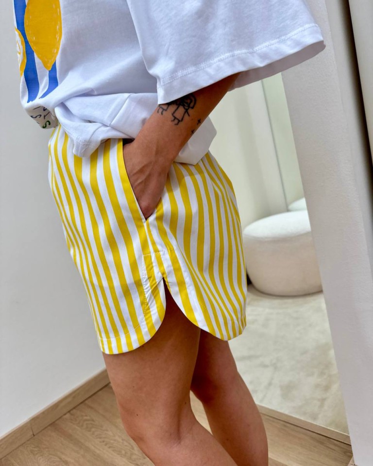 Completo t-shirt e shorts limoni giallo Tensione In Shop Online Completo t-shirt e shorts limoni giallo Tensione In