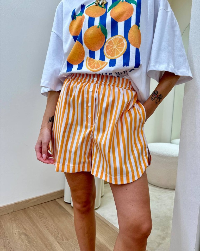 Completo t-shirt e shorts arance Tensione In Shop Online Completo t-shirt e shorts arance Tensione In