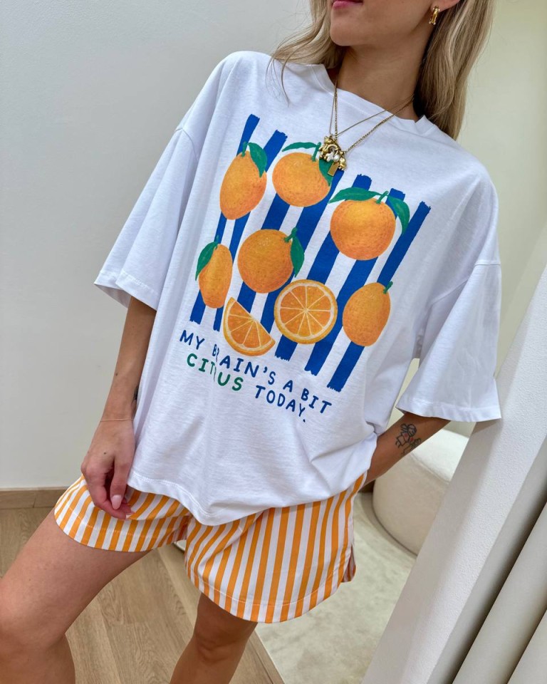 Completo t-shirt e shorts arance Tensione In Shop Online Completo t-shirt e shorts arance Tensione In