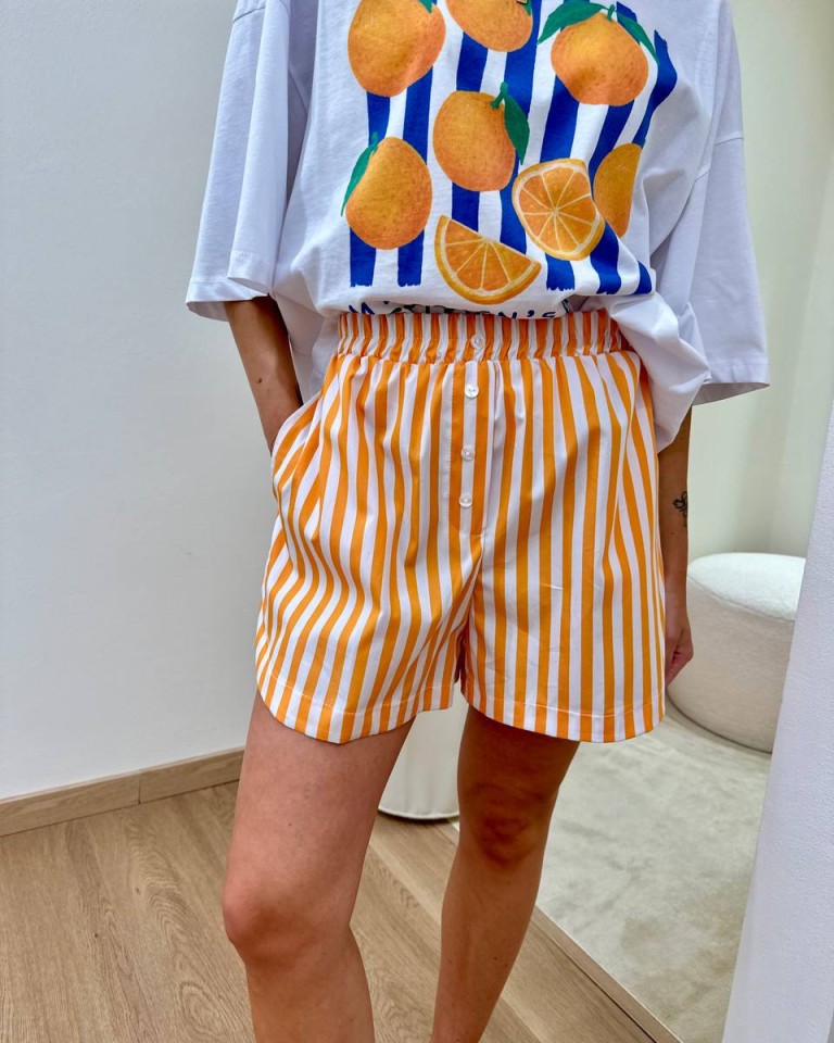 Completo t-shirt e shorts arance Tensione In Shop Online Completo t-shirt e shorts arance Tensione In