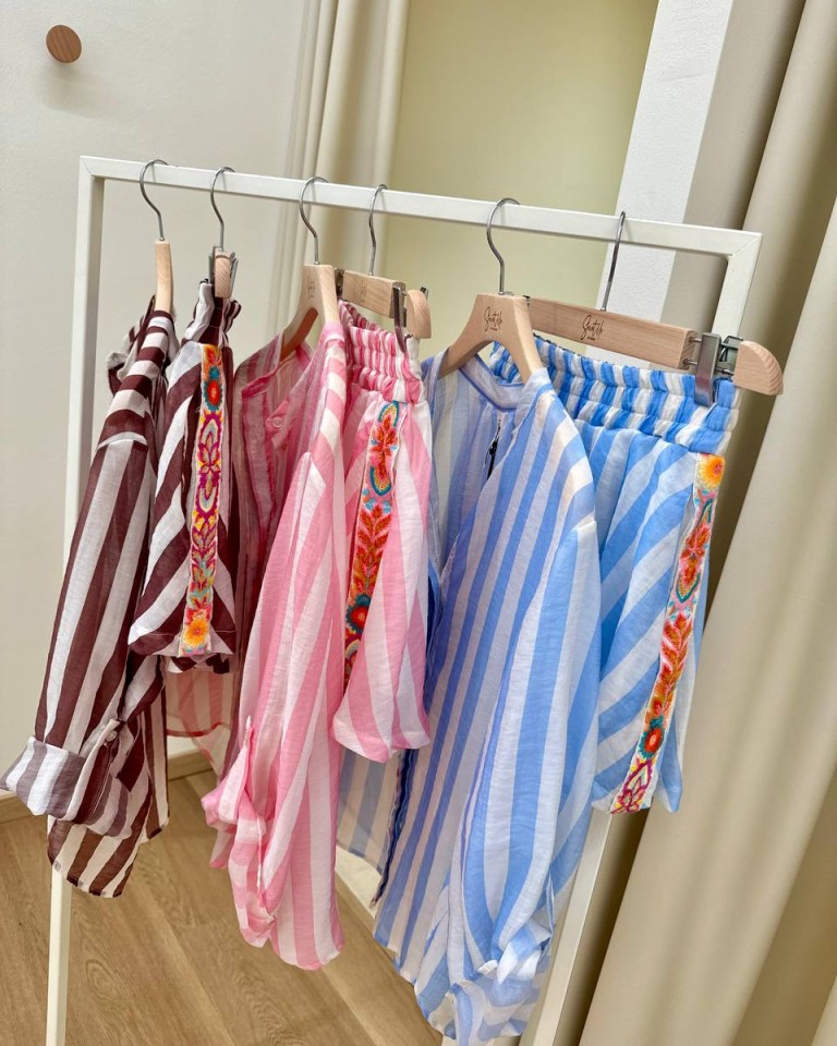 Camicia righe moro fascia ricamata Tensione In Shop Online Camicia righe moro fascia ricamata Tensione In