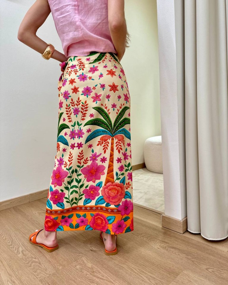 Gonna pareo cipria fantasia tropicale multicolor Tensione In Shop Online Gonna pareo cipria fantasia tropicale multicolor Tensione In